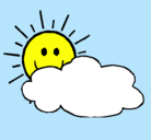 Dibujo Sol y nube pintado por albitaaa