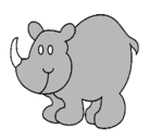 Dibujo Rinoceronte pintado por magutita