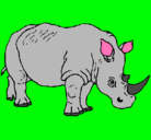Dibujo Rinoceronte pintado por javierita