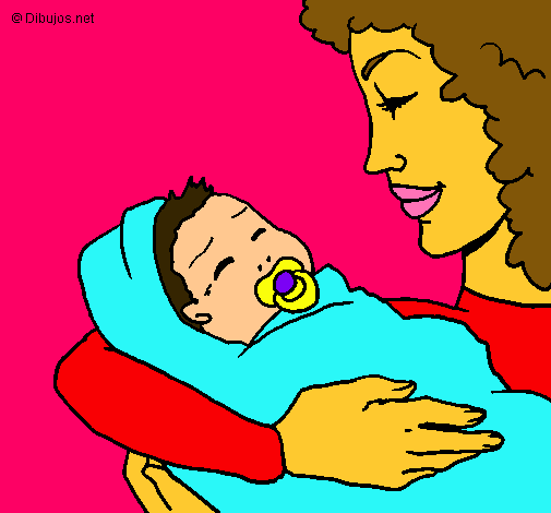 Dibujo Madre con su bebe II pintado por Prixe2
