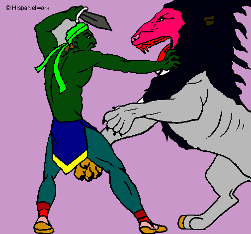 Gladiador contra león