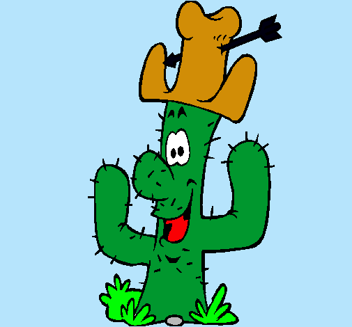 Cactus con sombrero