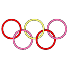 Dibujo Anillas de los juegos olimpícos pintado por albero