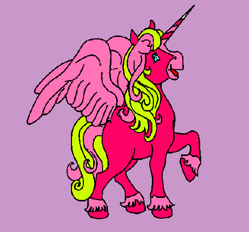 Unicornio con alas