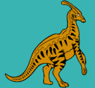 Dibujo Parasaurolofus con rayas pintado por DinoBruno