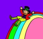 Dibujo Duende en el arco iris pintado por jaciel