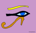 Dibujo Ojo Horus pintado por mireyaaa