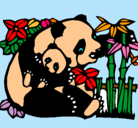 Dibujo Mama panda pintado por DESTINI 