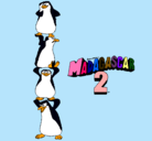 Dibujo Madagascar 2 Pingüinos pintado por kenia