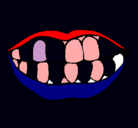 Dibujo Boca y dientes pintado por yuyu
