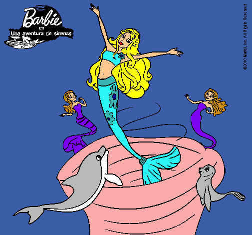 Barbie sirena contenta