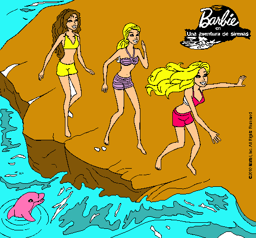 Barbie y sus amigas en la playa