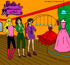 Dibujo Barbie mirando vestidos pintado por analizbeth