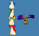 Dibujo Madagascar 2 Pingüinos pintado por mayron