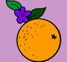 Dibujo naranja pintado por welly
