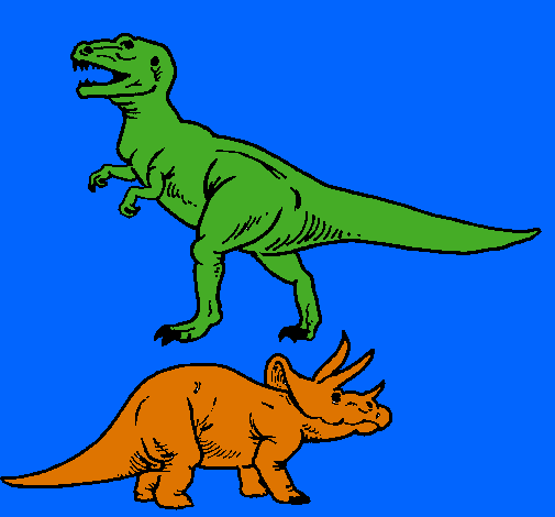 Triceratops y tiranosaurios rex