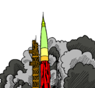 Dibujo Lanzamiento cohete pintado por vsac721