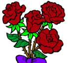 Dibujo Ramo de rosas pintado por merlina