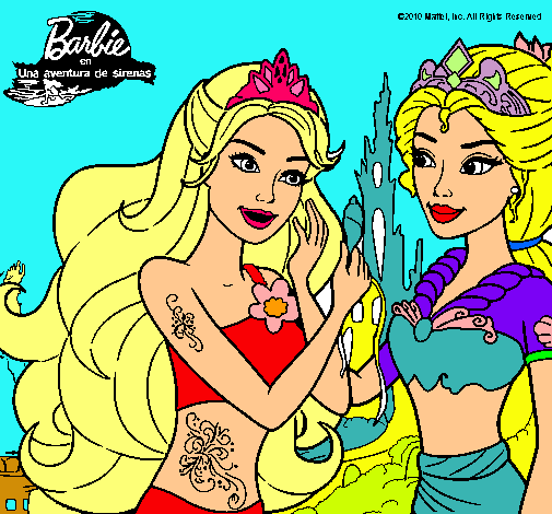 Barbie se despiede de la reina sirena