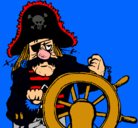 Dibujo Capitán pirata pintado por garfio
