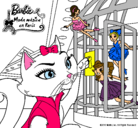 Dibujo La gata de Barbie descubre a las hadas pintado por kelymar