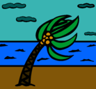 Dibujo Huracán pintado por palmera