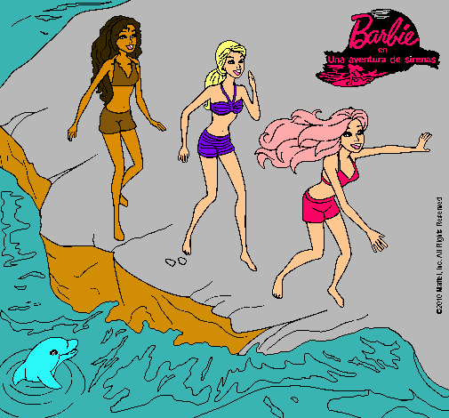 Barbie y sus amigas en la playa