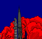 Dibujo Lanzamiento cohete pintado por MARKEL