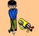 Dibujo Jugador de golf II pintado por danico