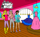 Dibujo Barbie mirando vestidos pintado por Pazitha