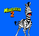 Dibujo Madagascar 2 Marty pintado por sammy