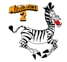Dibujo Madagascar 2 Marty pintado por madascar