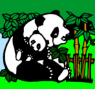 Dibujo Mama panda pintado por kthlin