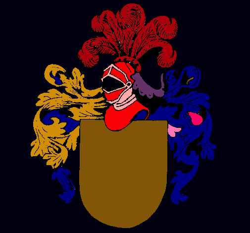 Escudo de armas y casco