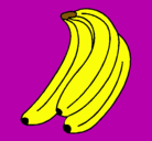 Dibujo Plátanos pintado por pala