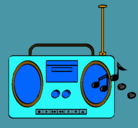 Dibujo Radio cassette 2 pintado por mabelita