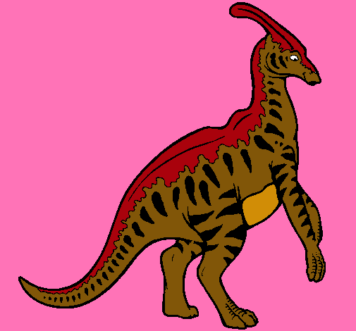 Dibujo Parasaurolofus con rayas pintado por Gabigar