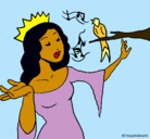 Dibujo Princesa cantando pintado por avaeac