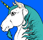 Dibujo Cabeza de unicornio pintado por JAGUAR