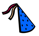 Dibujo Sombrero de cumpleaños pintado por ROSE