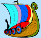 Dibujo Barco vikingo pintado por brayandejesu