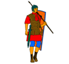 Dibujo Soldado romano pintado por tonyarkero