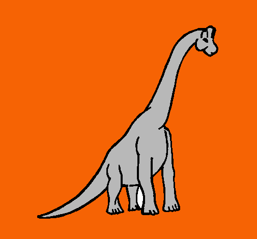 Dibujo Braquiosaurio pintado por anitin
