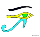 Dibujo Ojo Horus pintado por ftqafdsg