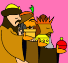 Dibujo Los Reyes Magos 3 pintado por cristo
