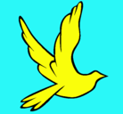 Dibujo Paloma de la paz al vuelo pintado por nidas