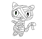 Dibujo Gato garabato momia pintado por chirimolla