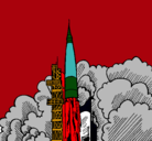 Dibujo Lanzamiento cohete pintado por VICTOR452357889