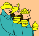 Dibujo Los Reyes Magos 3 pintado por yulmary