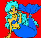 Dibujo Sirena pintado por Prixe2